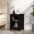 Beale Bedside Cabinet with 2 Shelves - Black, Pine