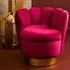 Bealie Velvet Bedroom Chair with Gold Base - Wine