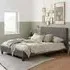 Beano Double Bed Frame - Grey, Fabric