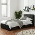 Beano Single Ottoman Bed with Storage - Black, Faux Leather