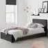 Beano Single Ottoman Bed with Storage - Black, Velvet