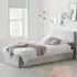 Beano Single Ottoman Bed with Storage - Steel, Crushed Velvet