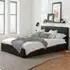 Beano Small Double Ottoman Bed with Storage - Black, Faux Leather