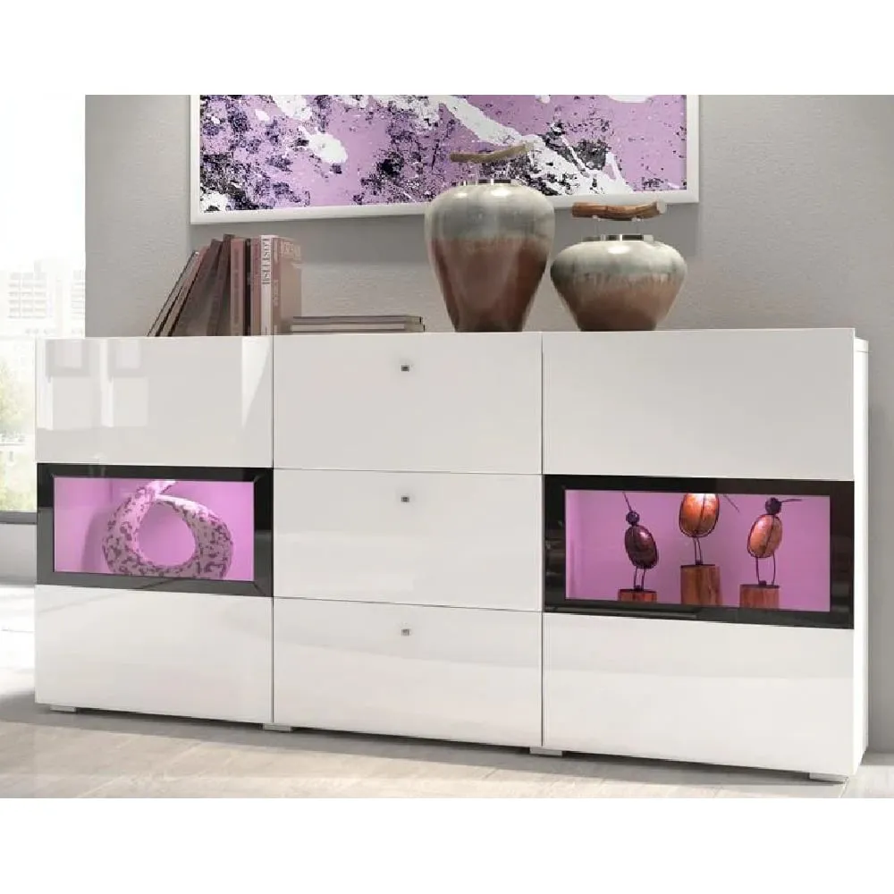 Beatrice Sideboard with 2 Doors 3 Drawers - White