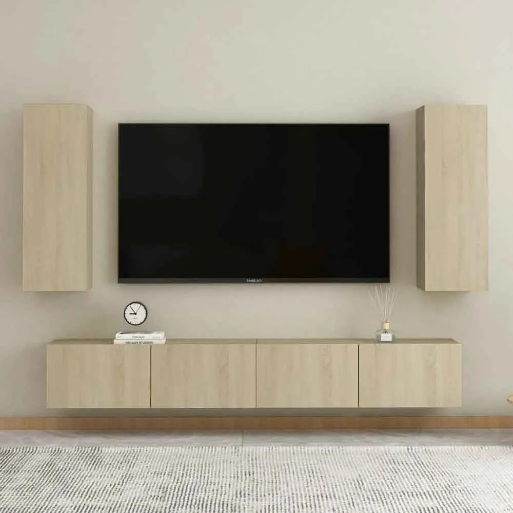 Beaufort 160cm Entertainment Unit with Storage - Sonoma Oak