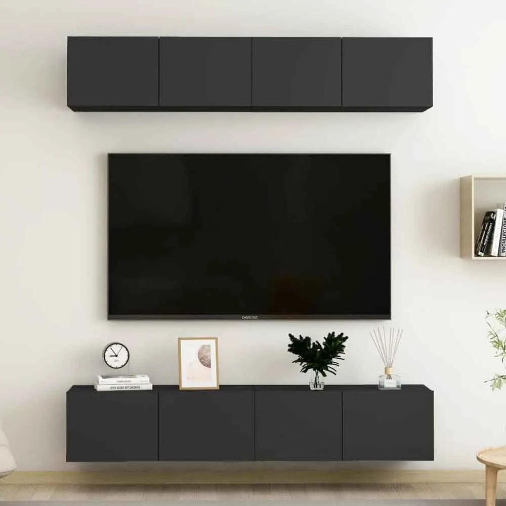 Beaufort 80cm Entertainment Unit with Storage - Black