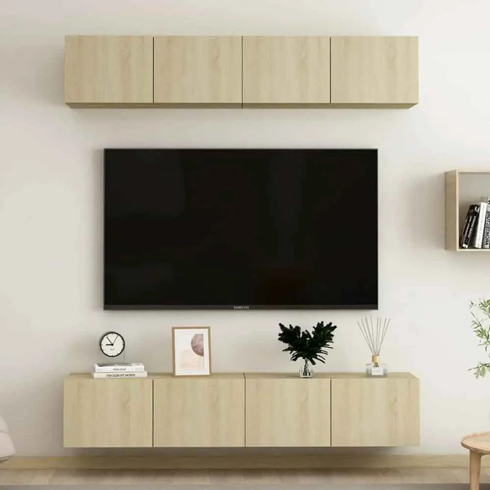Beaufort 80cm Entertainment Unit with Storage - Sonoma Oak