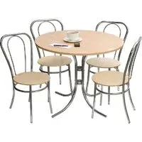 Beaufort Bistro Set with 4 Chairs - Oak