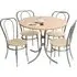 Beaufort Bistro Set with 4 Chairs - Oak