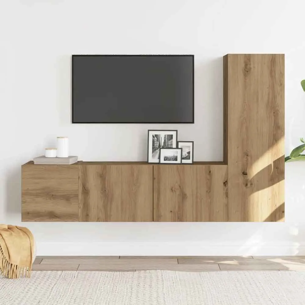 Beaumont 3 Piece Entertainment Unit - Artisan Oak, Engineered Wood