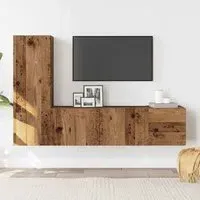 Beaumont 3 Piece Entertainment Unit - Brown, Engineered Wood