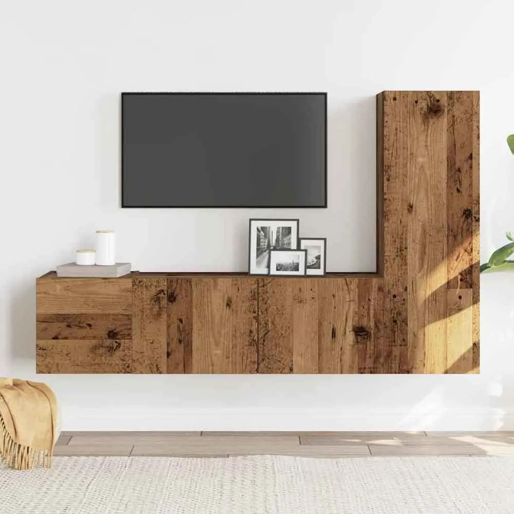 Beaumont 3 Piece Entertainment Unit - Brown, Engineered Wood