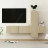 Beaumont 3 Piece Entertainment Unit - Sonoma Oak, Engineered Wood