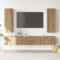 Beaumont 5 Piece Entertainment Unit - Artisan Oak, Engineered Wood