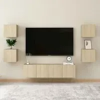 Beaverton 120cm 6 Piece Entertainment Unit - Sonoma Oak