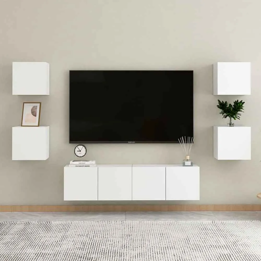 Beaverton 120cm 6 Piece Entertainment Unit - White