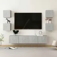 Beaverton 160cm 6 Piece Entertainment Unit - Grey