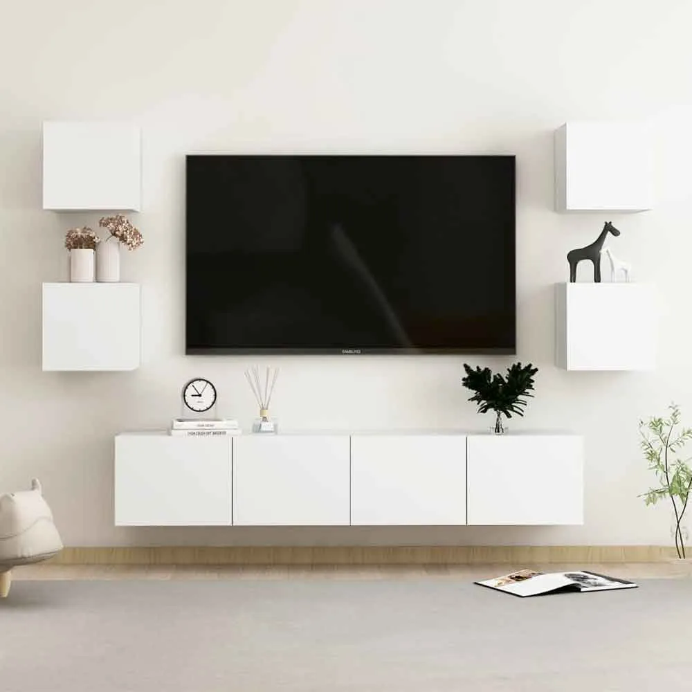 Beaverton 160cm 6 Piece Entertainment Unit - White