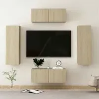 Beaverton 80cm 4 Piece Entertainment Unit - Sonoma Oak