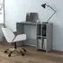 Becker Laptop Desk with 4 Shelves - Concrete Effect