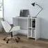 Becker Laptop Desk with 4 Shelves - White