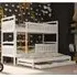 Beckley Bunk Bed with Trundle - White, Wood