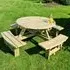 Becontree Round Picnic Table - Natural