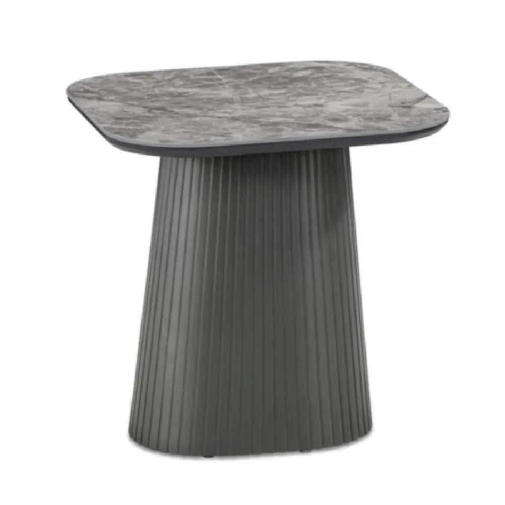 Bedford Sintered Stone End Table - Grey image