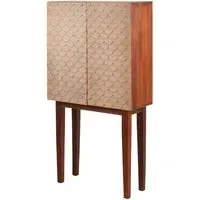 Beemim Storage Cabinet with 2 Doors - Natural, Mango Wood
