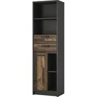 Beeston Bookcase with 1 Door 2 Drawers - Walnut