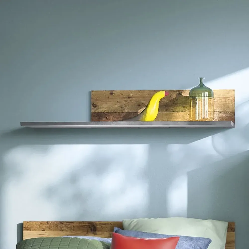 Beeston Wooden Wall Shelf - Walnut image