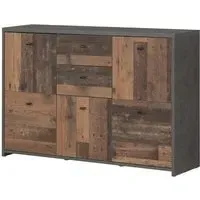 Beile Sideboard 5 Doors 2 Drawers - Grey, MDF