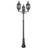 Bel Aire 3 Light Outdoor Post Lamp - Black, Clear Glass