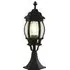 Bel Aire Outdoor Post Light - Black, Clear Glass