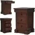 Belarus Bedside Cabinet with 4 Drawers - Mahogany