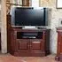 Belarus Corner TV Stand with Cupboard - Mahogany