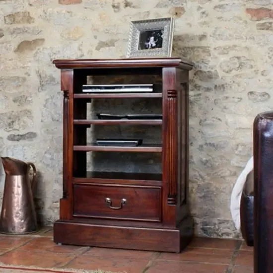 Belarus Hi Fi Entertainment Cabinet - Mahogany