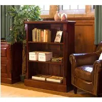 Belarus Low Open Bookcase - Mahogany