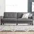 Belfast Fabric Sofa Bed with Oak Legs - Grey