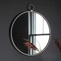 Belfast Large Round Wall Mirror - Silver, Metal