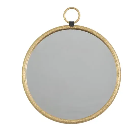Belfast Small Round Wall Mirror - Gold, Metal image