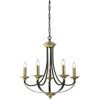 Belfry 5 Lights Pendant Light - Dark Bronze, Brass