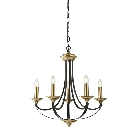 Belfry 5 Lights Pendant Light - Dark Bronze, Brass image