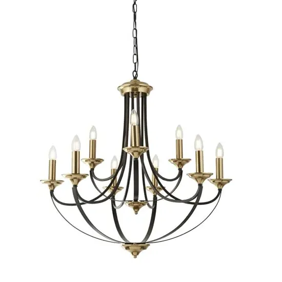 Belfry 9 Lights Pendant Light - Dark Bronze, Brass