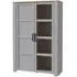 Belgin 2 Door Display Cabinet - Grey, Oak