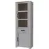 Belgin 2 Door Display Cabinet with Drawer - Grey, Oak