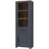 Belgin 2 Door Display Cabinet with Drawer - Navy, Oak