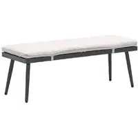 Belgrade Aluminium Garden Bench with Cushion - Sand
