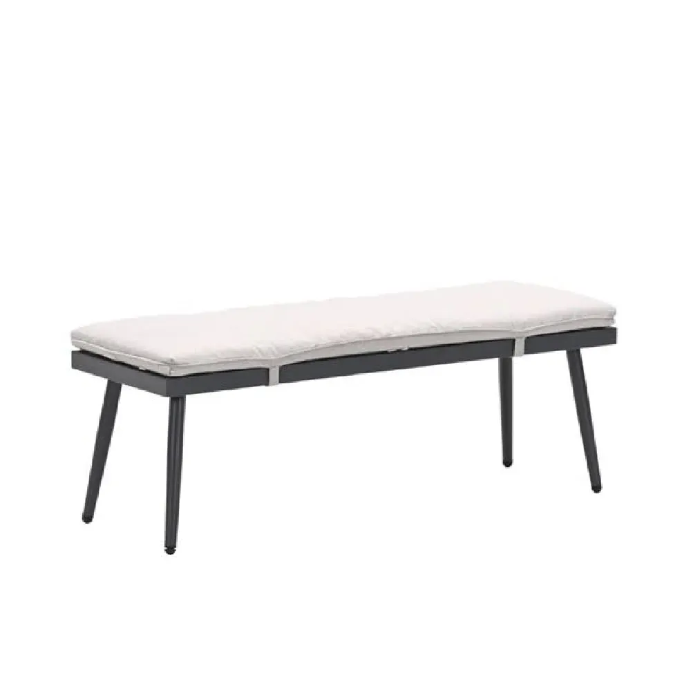 Belgrade Aluminium Garden Bench with Cushion - Sand image