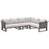 Belgrade Corner Garden Lounge Sofa - Desert Sand, Aluminium